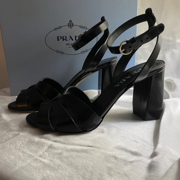 Prada Ankle Strap Sandals Heel - Picture 2 of 6